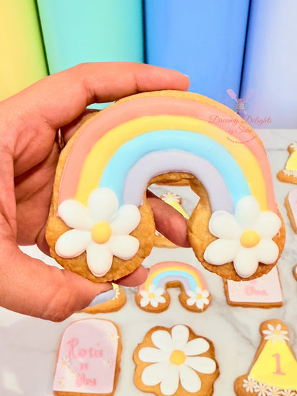 Rainbows and Daisies Cookies