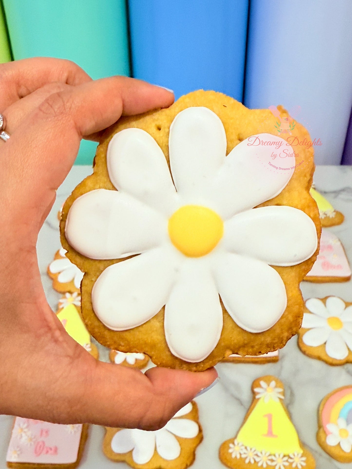Rainbows and Daisies Cookies
