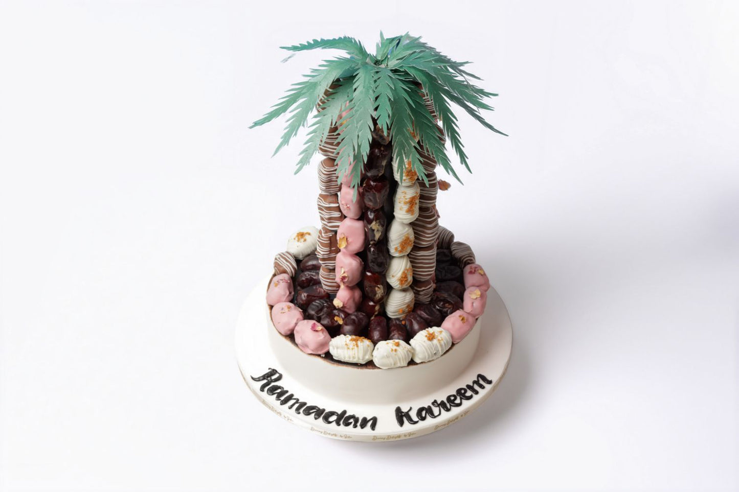 Ramadan date tree with 100 assorted Belgian chocolate covered dates rose pistachio lotus flavored dates luxury Ramadan gifting Dubai