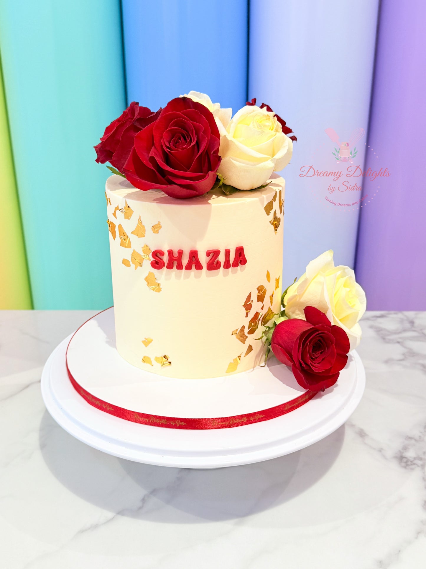 Roses Cake Dubai | Elegant Custom Cake for Her