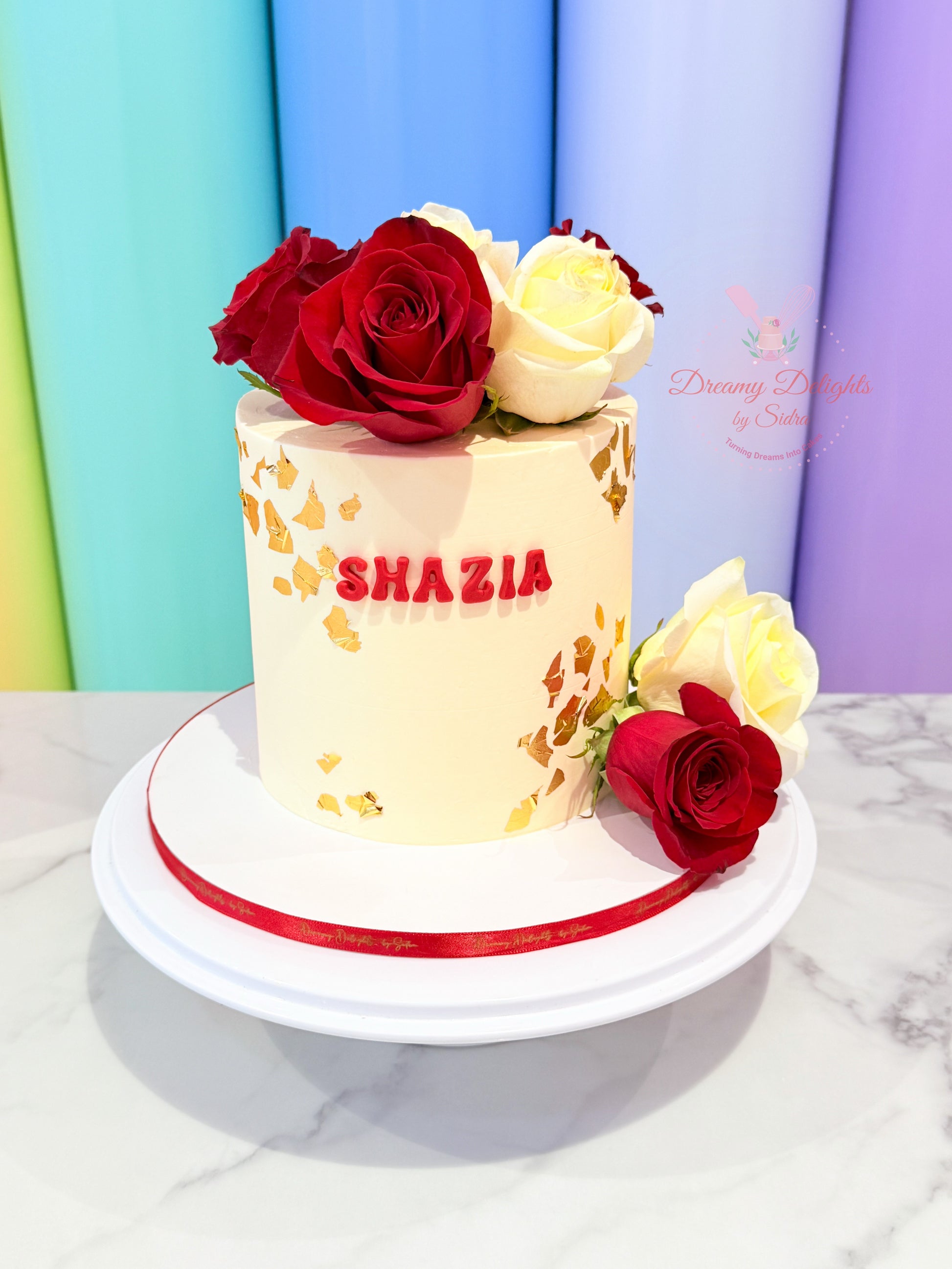 Roses Cake Dubai | Elegant Custom Cake for Her