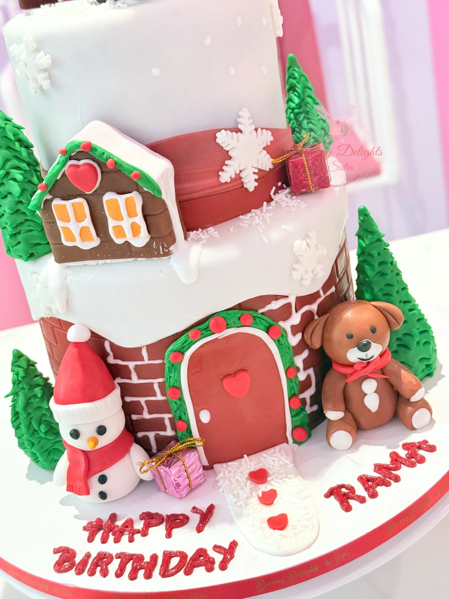 Santa Village Cake