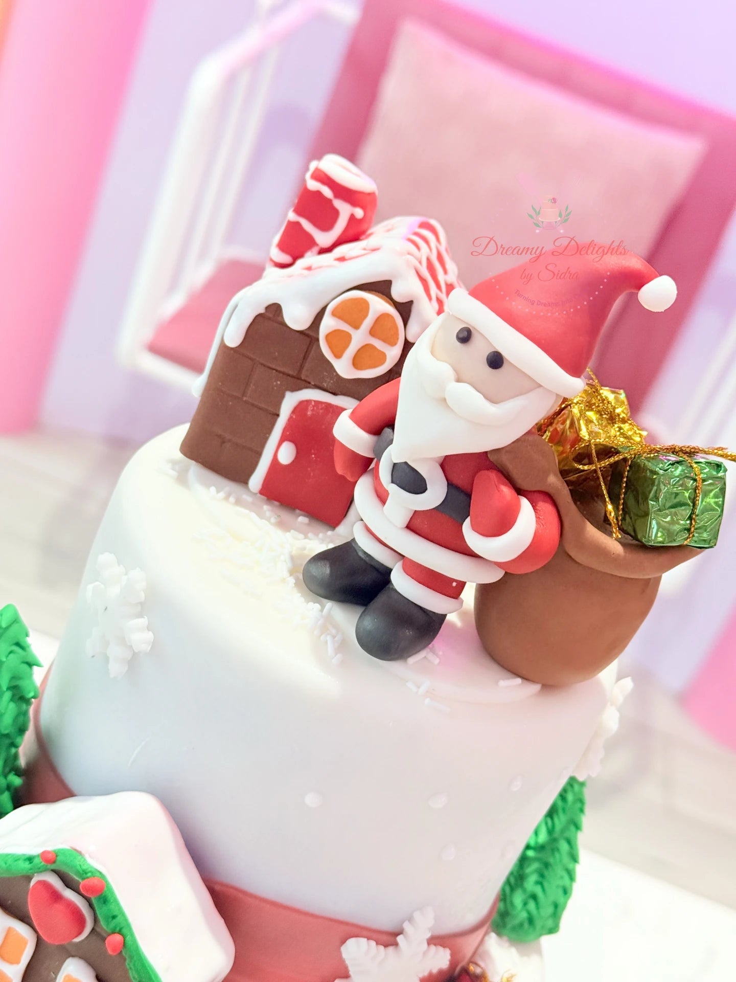 Santa Village Cake