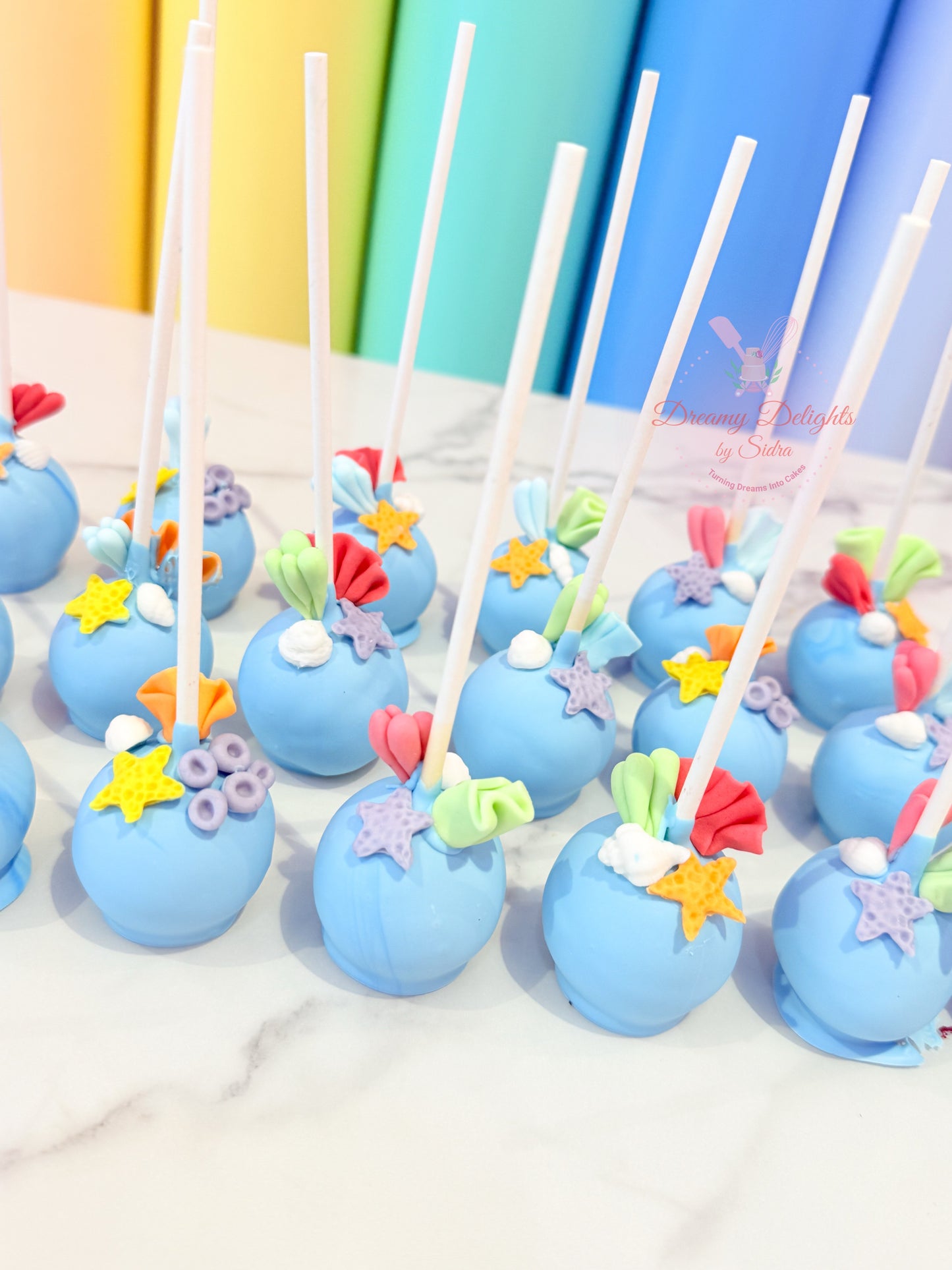Elegant Sea Themed Cake Pops