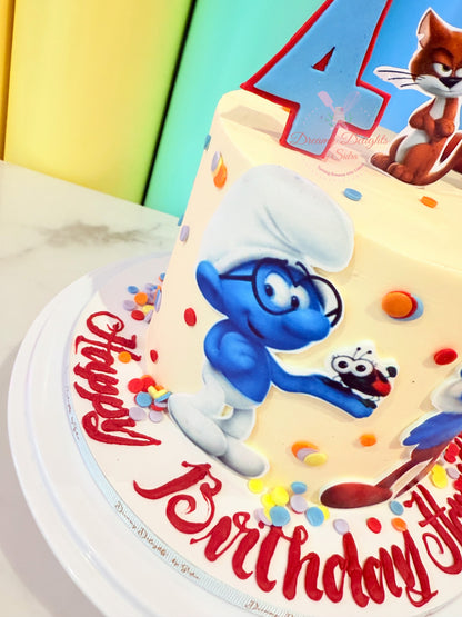 Smurfs Birthday Cake