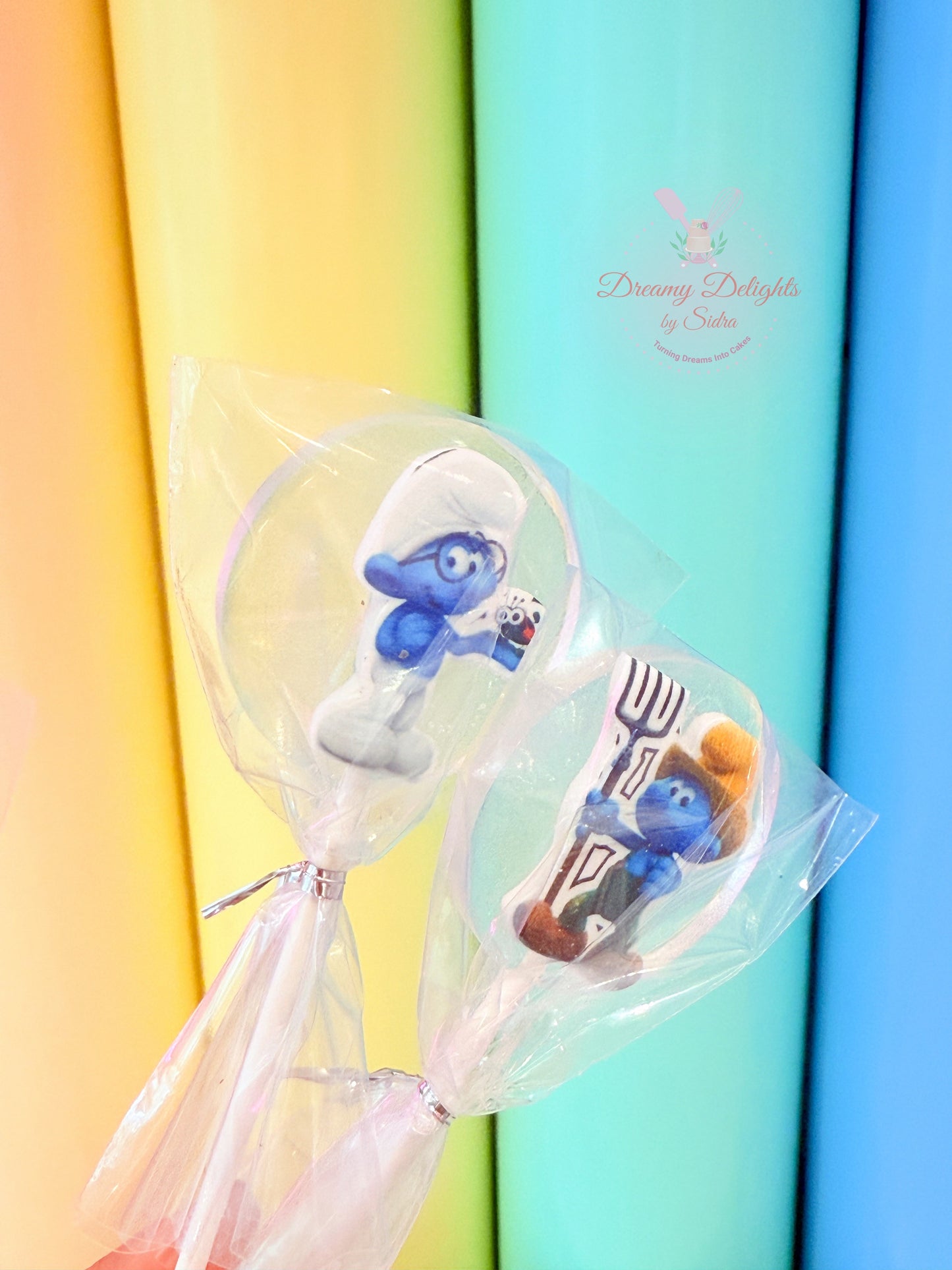 Smurfs Clear Cake Pops