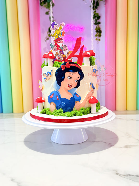 Snow White princess theme birthday cake for girls Dubai