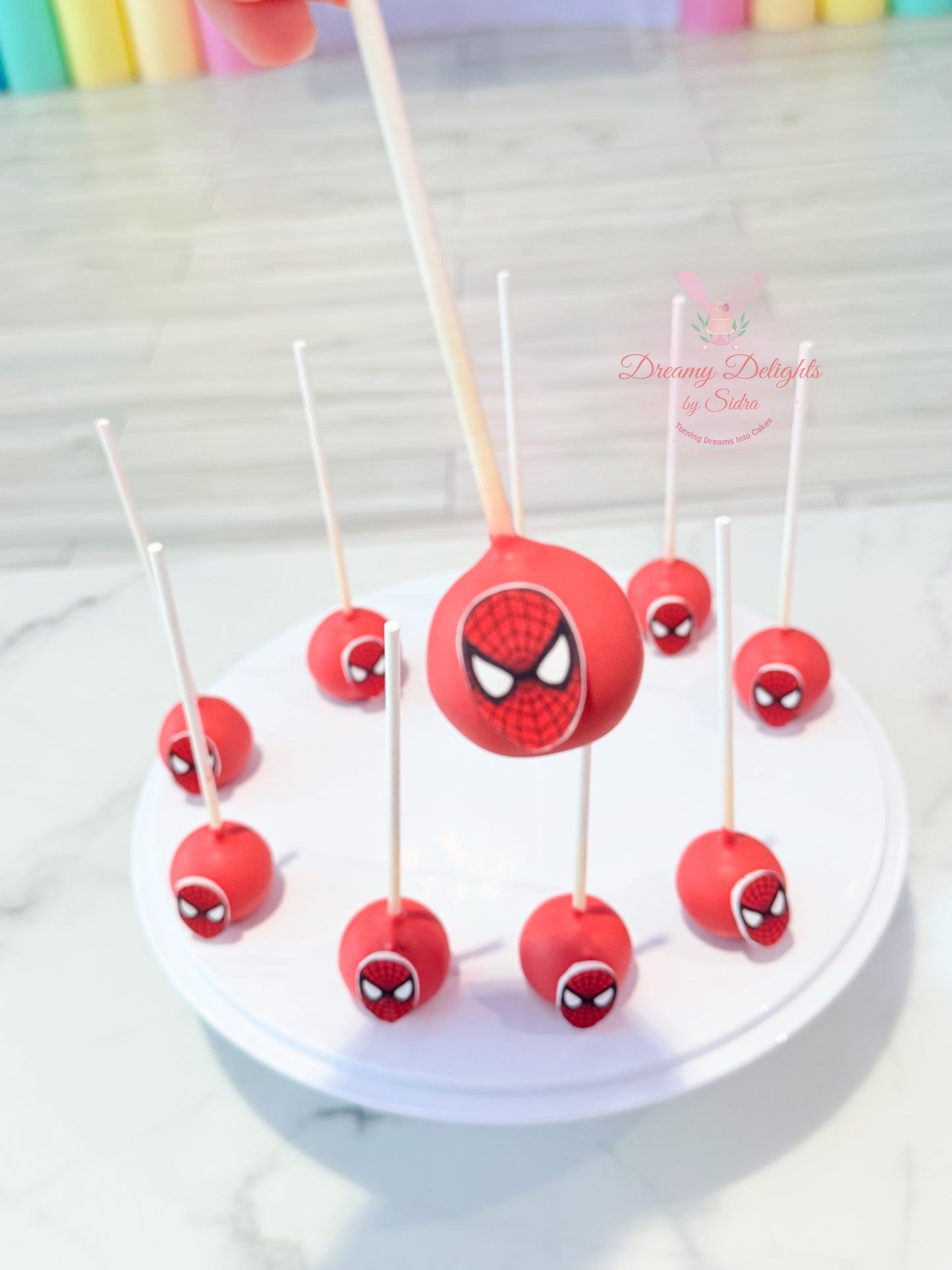 Spider-Man Cake Pops