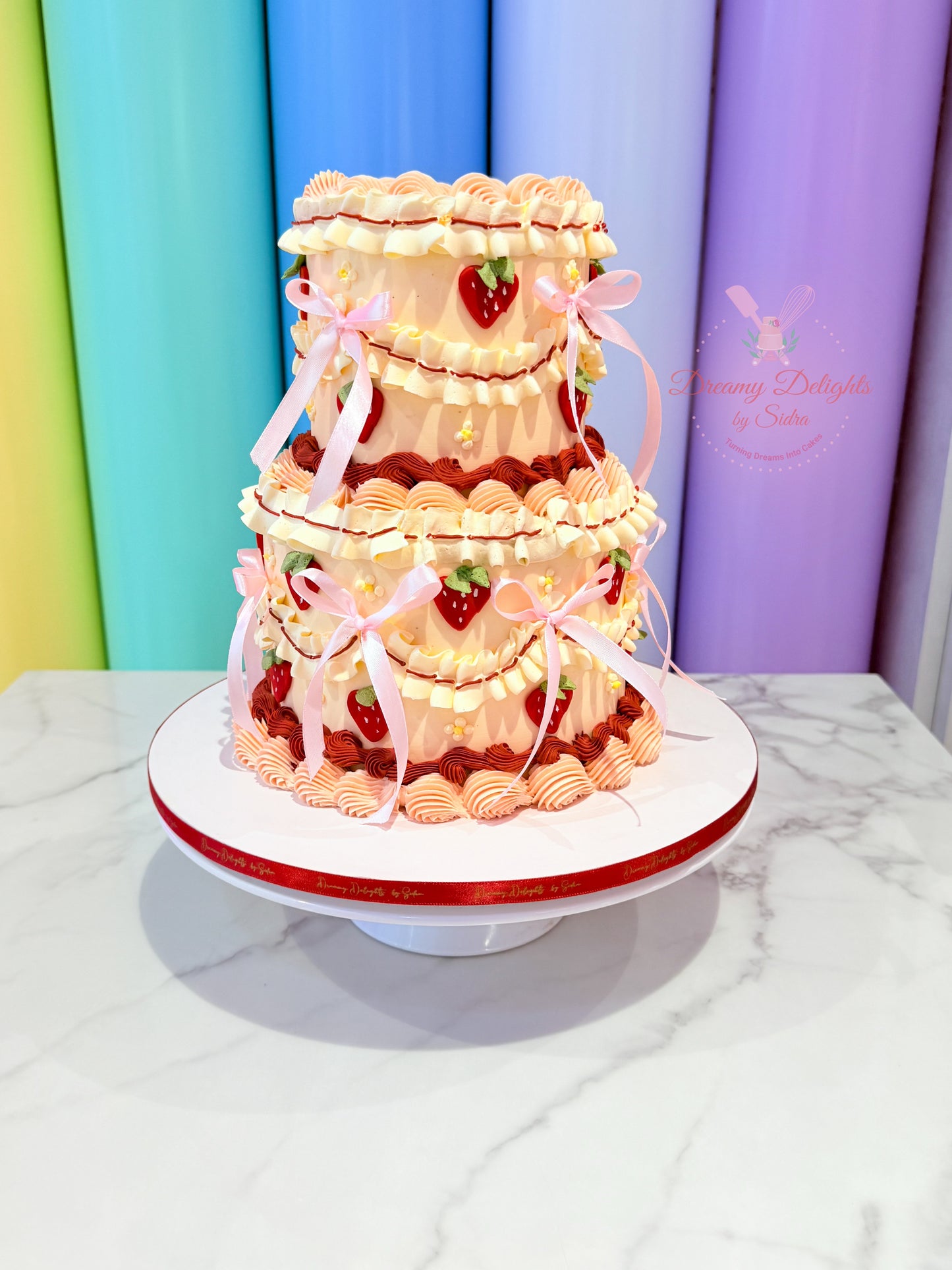 Strawberries and Vintage Cake | Best Kids Birthday Cake Dubai