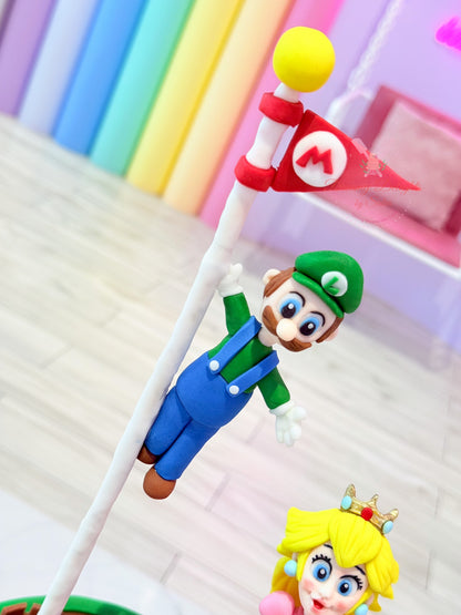 Super Mario and Princess Peach Cake