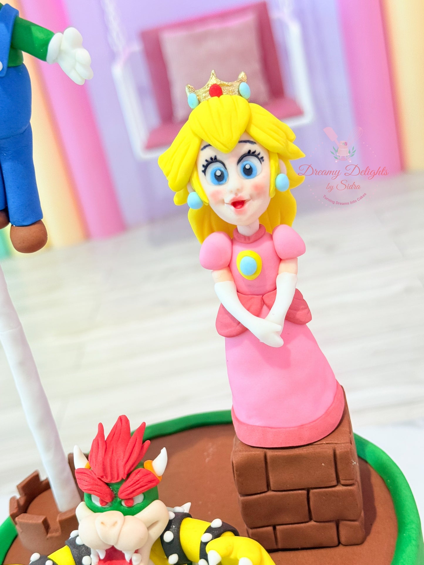 Super Mario and Princess Peach Cake