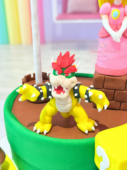 Super Mario and Princess Peach Cake