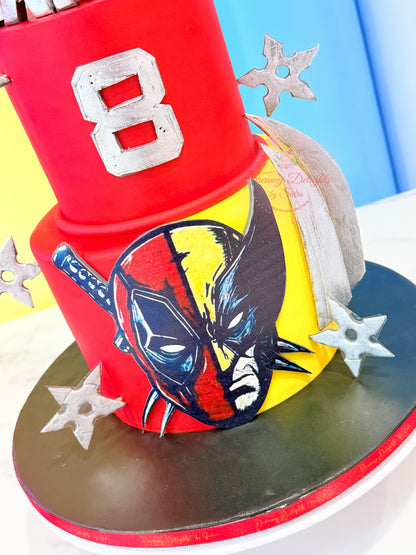 Deadpool and Wolverine Cake