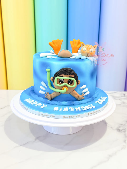 Swimming Underwater Cake