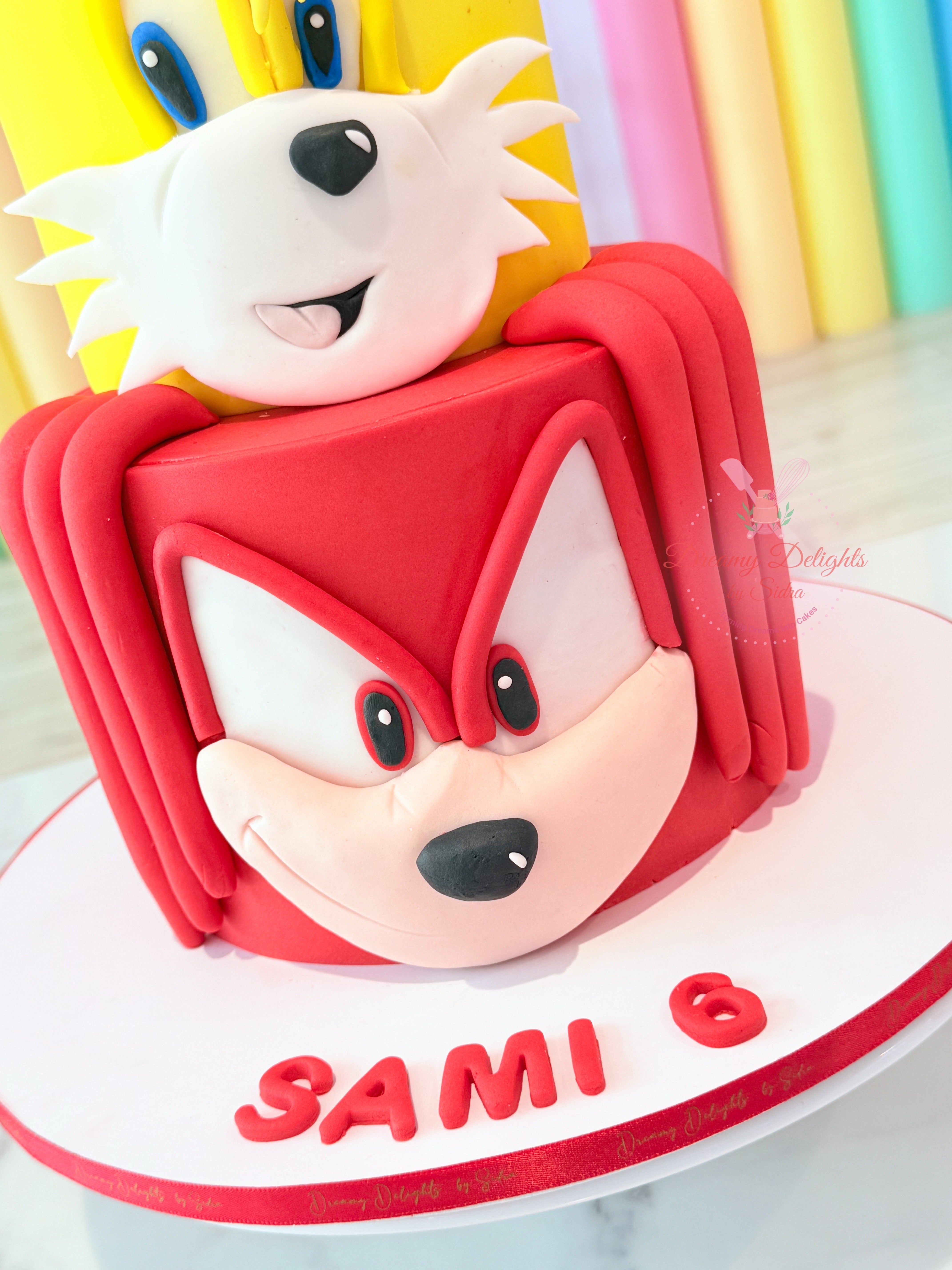 Tails and Knuckles Sonic Movie Kids Birthday Cake Dubai ...