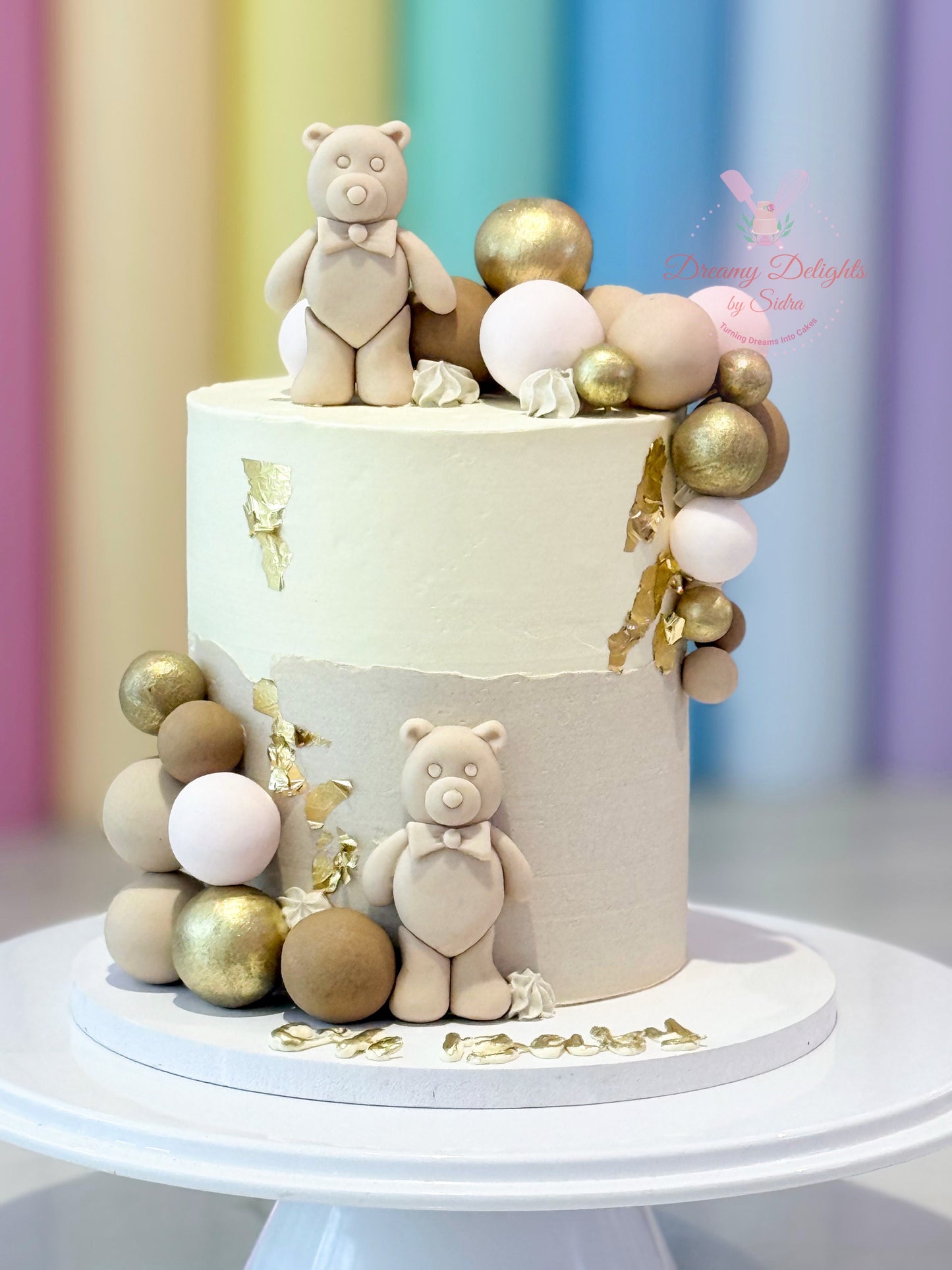 Teddy Baby Shower Cake