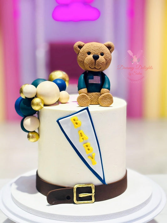 Teddy Baby Shower Cake