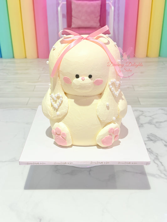 White Teddy Bear 3D Cake