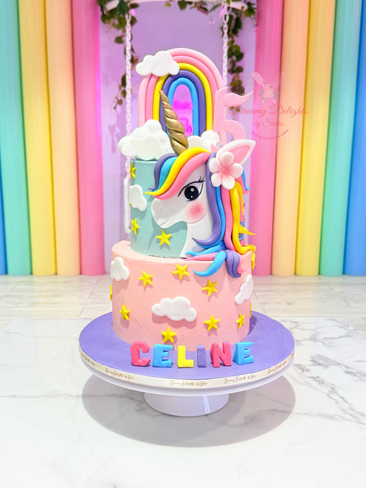 Unicorn birthday cake for girls Dubai