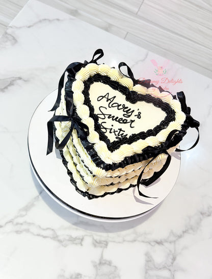 Cute Vintage Heart Cake