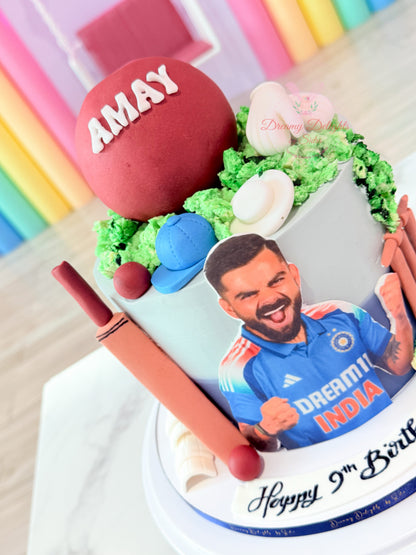Virat Kohli Cricket Cake