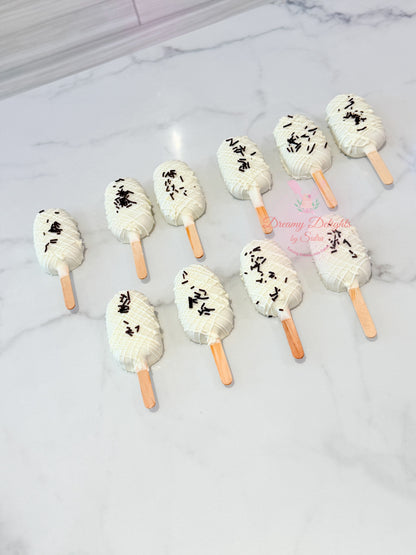 White Sprinkles Cakesicles