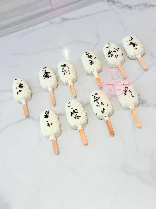 White Sprinkles Cakesicles