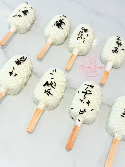 White Sprinkles Cakesicles